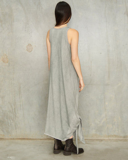 Steel Blue Knotted Tank Dress