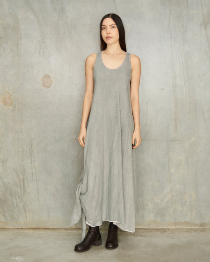 Steel Blue Knotted Tank Dress