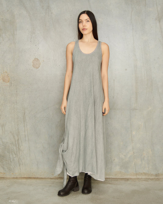 Steel Blue Knotted Tank Dress