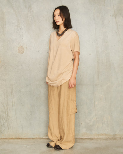 Wheat Deconstructed V-Neck Shirt