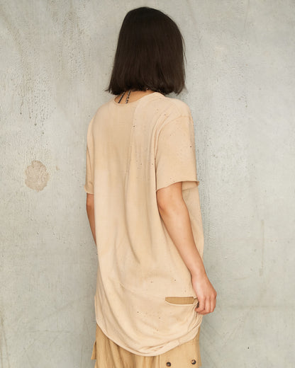 Wheat Deconstructed V-Neck Shirt