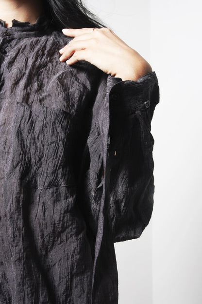 Crinkled Long Shirt