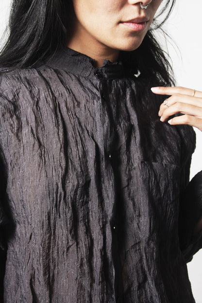 Crinkled Long Shirt