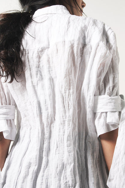 Crinkled Belt Shirt