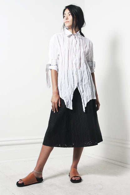 Crinkled Belt Shirt