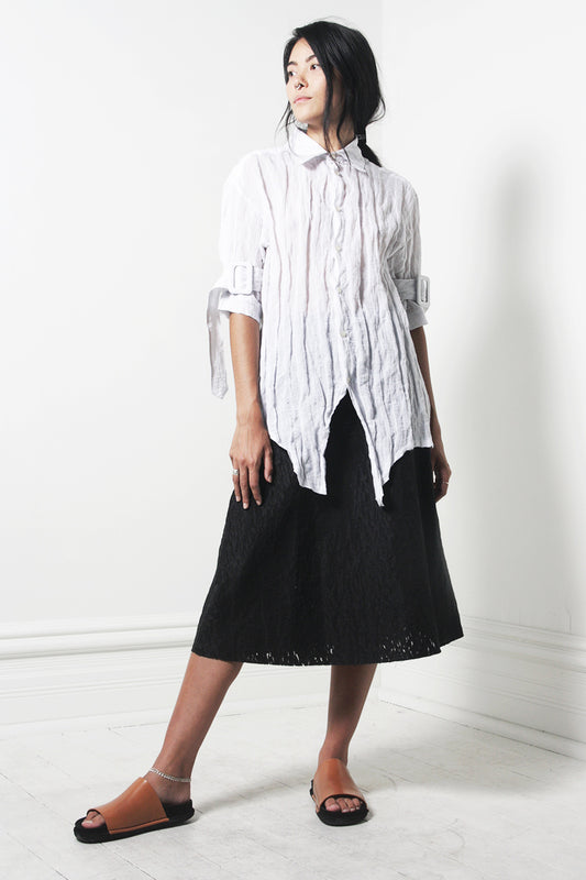 Crinkled Belt Shirt