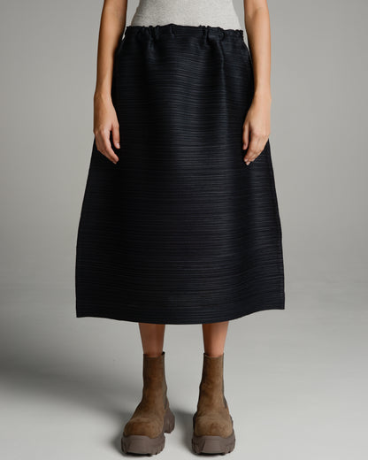 Black Bounce Pleat Skirt