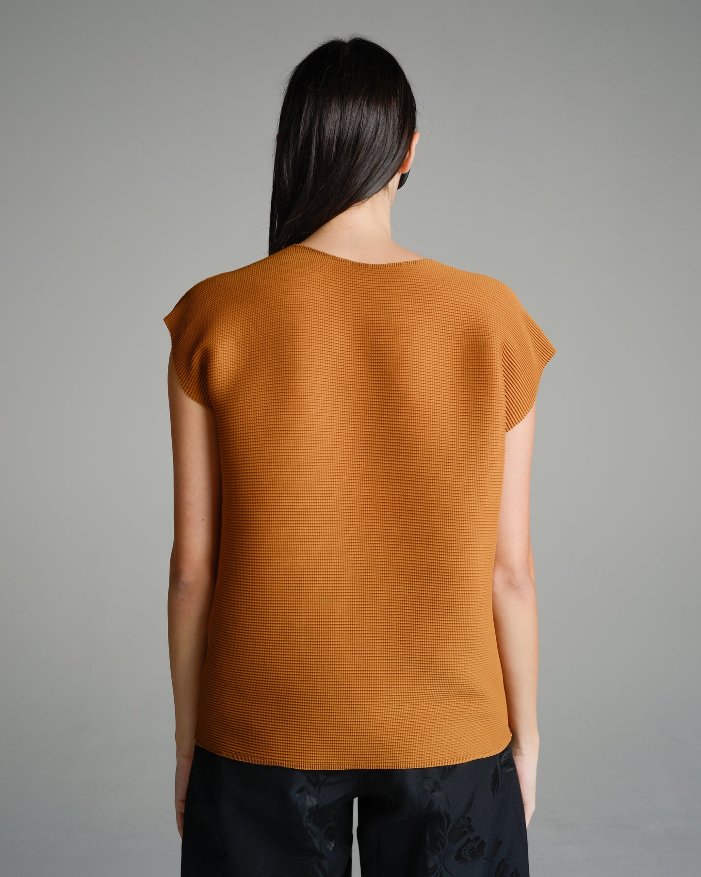 Brown Micropleated Square Top
