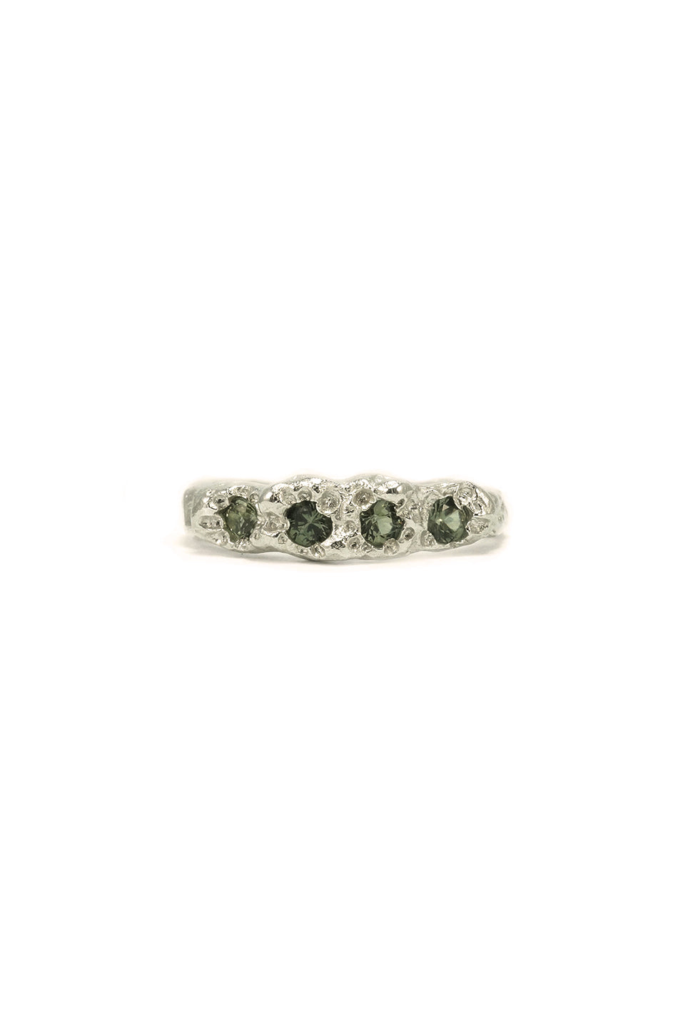 Cirus Ring Silver Green Sapphire
