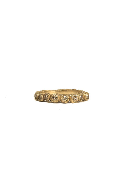 Creature Ring Gold Champagne Diamonds