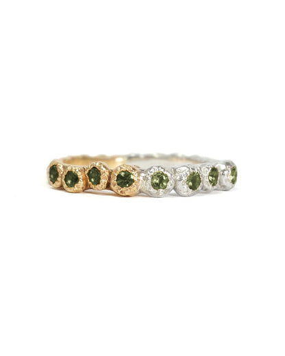 Creature Ring  Fire and Ice Dark Green Sapphire