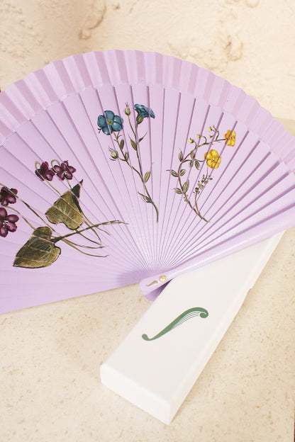 Purple Floral Fan