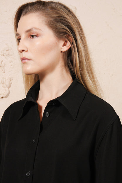 Script Cropped Shirt