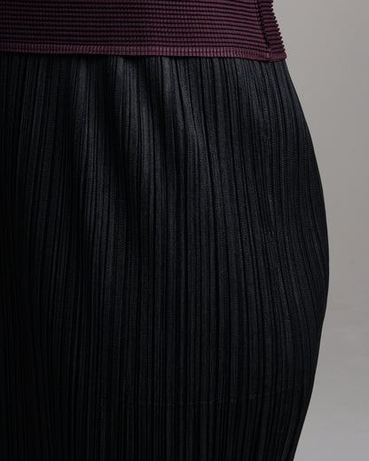 Black Basic Pleated Skirt