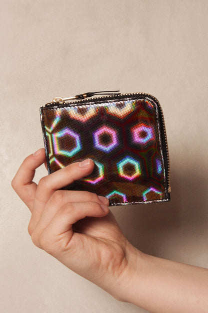 Black Rainbow Side Zip Wallet