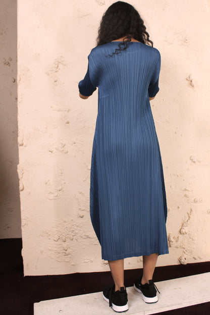 Short Sleeve Dress Blue