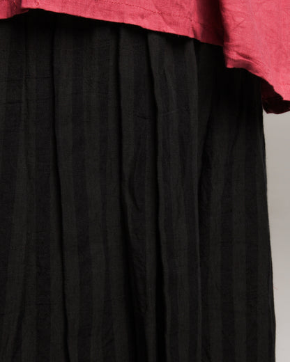 Azumadaki Stripe Linen Skirt