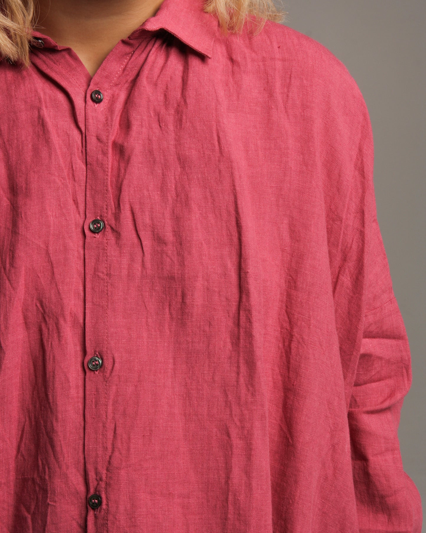 Pink Relaxed Linen Shirt