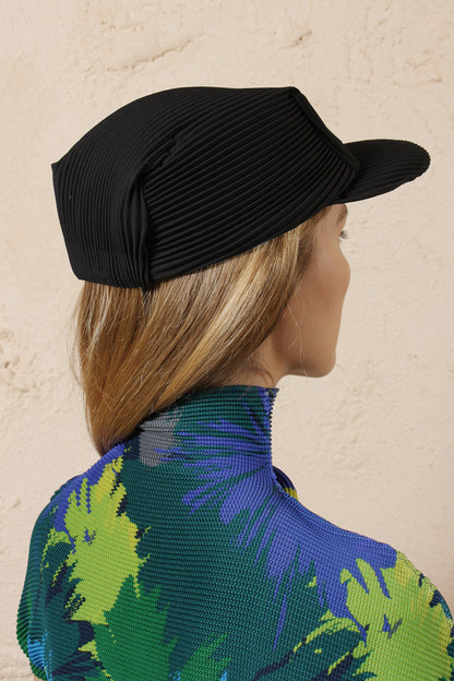 Pleated Cap Black