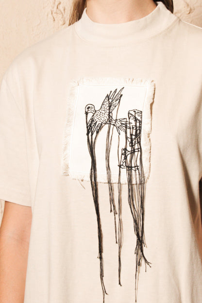 Small Bird High Neck Tee
