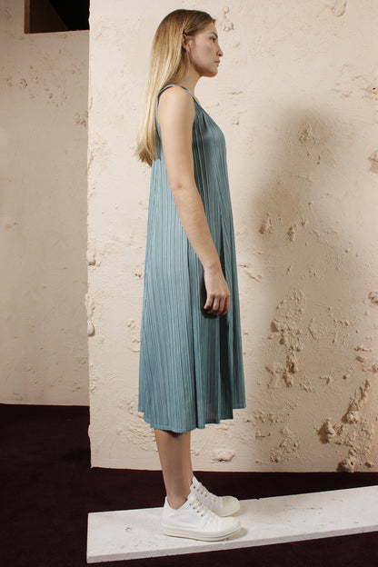 Sleeveless Blue Dress