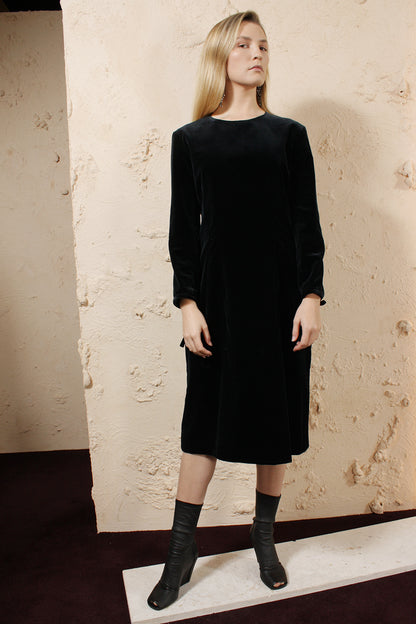 Velvet Long Sleeved Dress