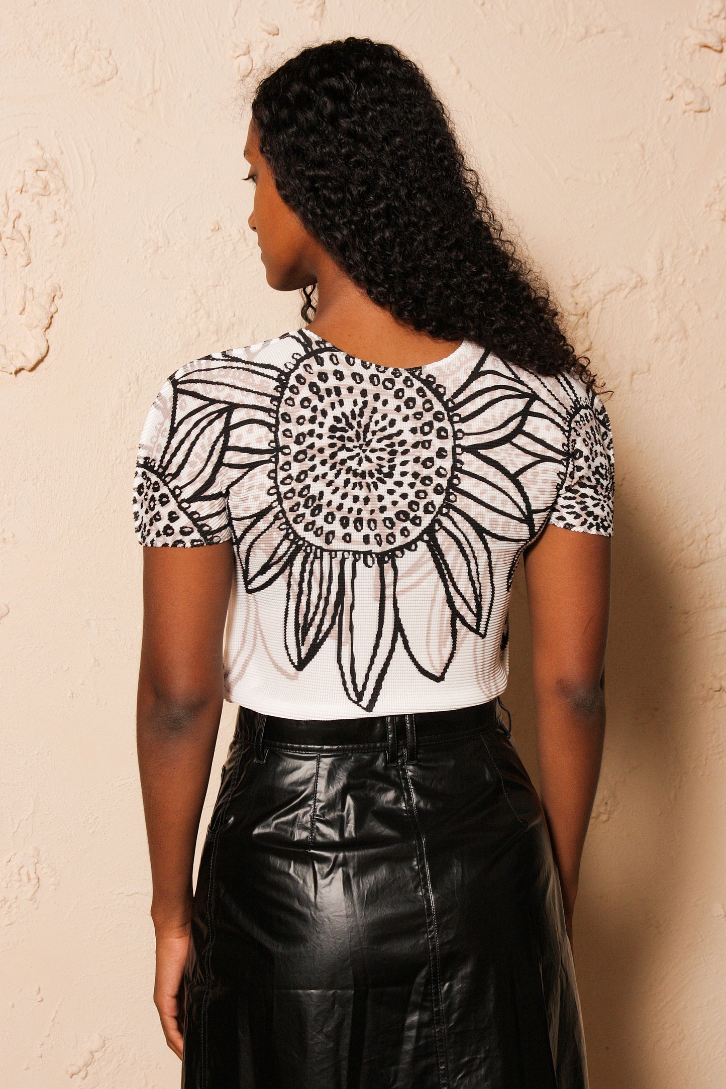 Micropleated Sunflower Top