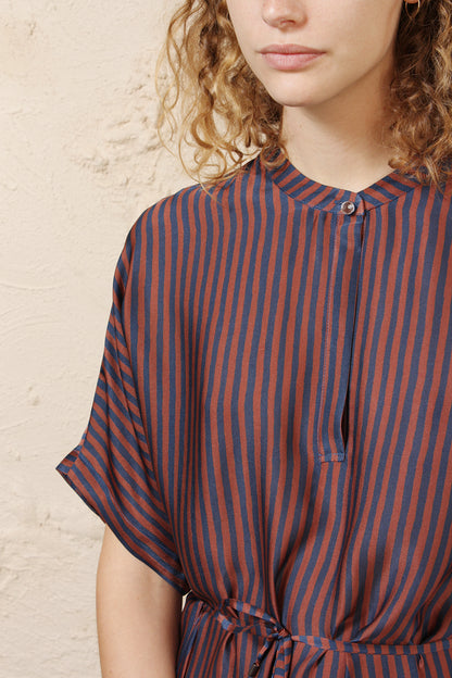 Dipha Striped Shirtdress