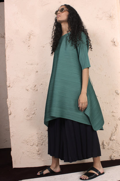 Squared Toggle Dress Green