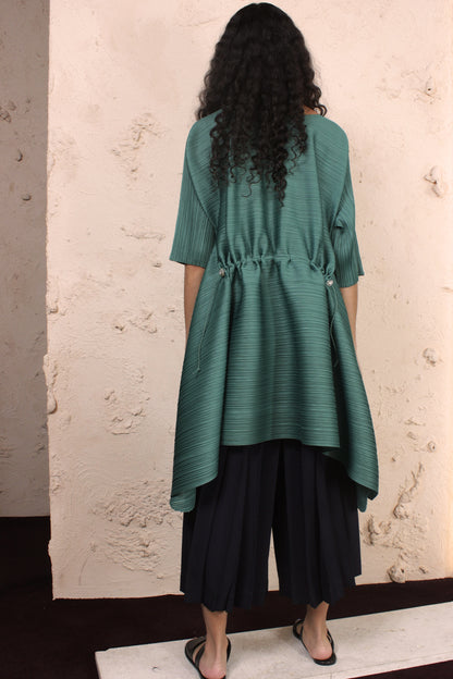 Squared Toggle Dress Green