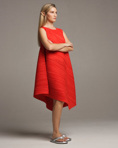 Warped Crimson Red Dress