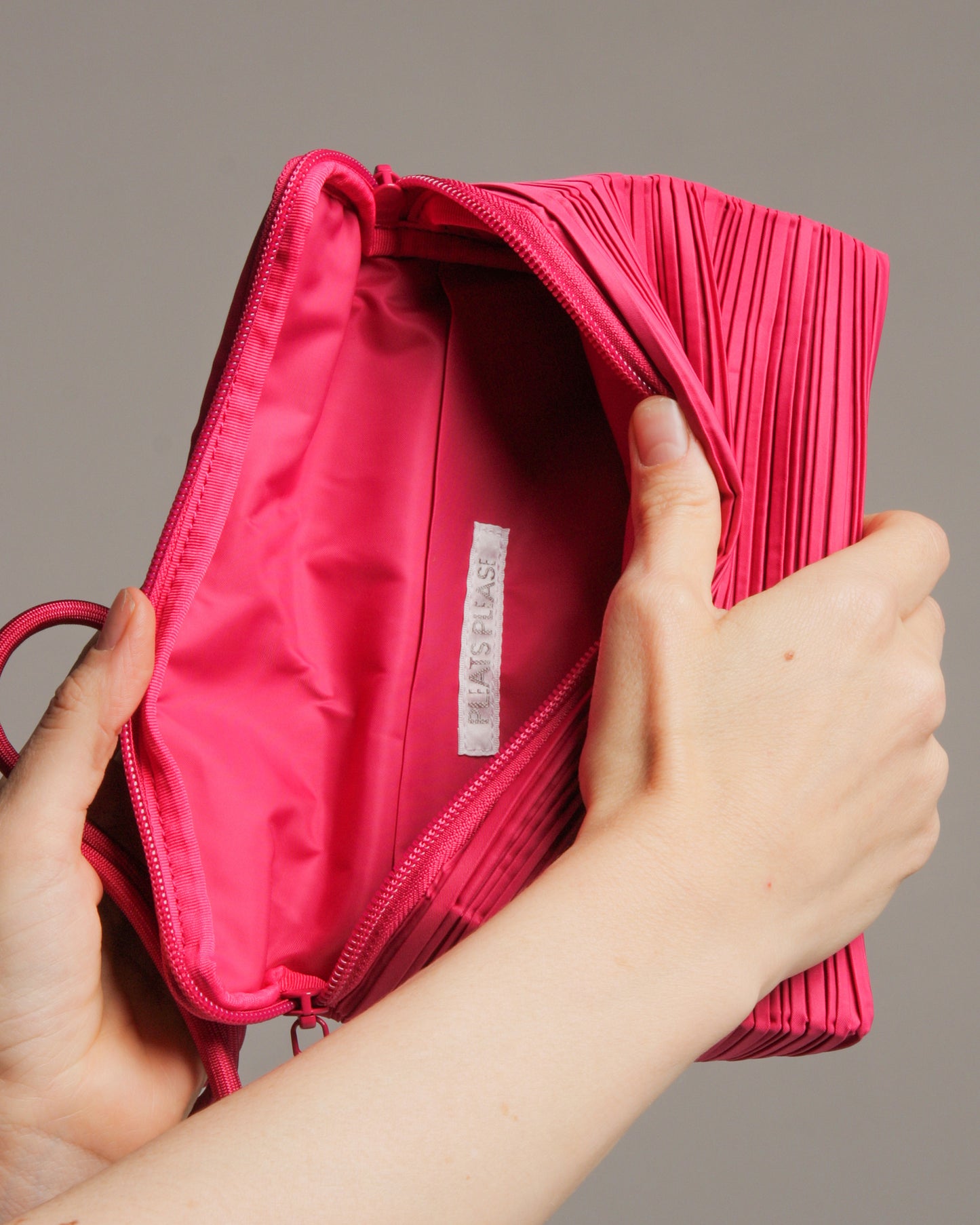 Pink Box Pleats Bag