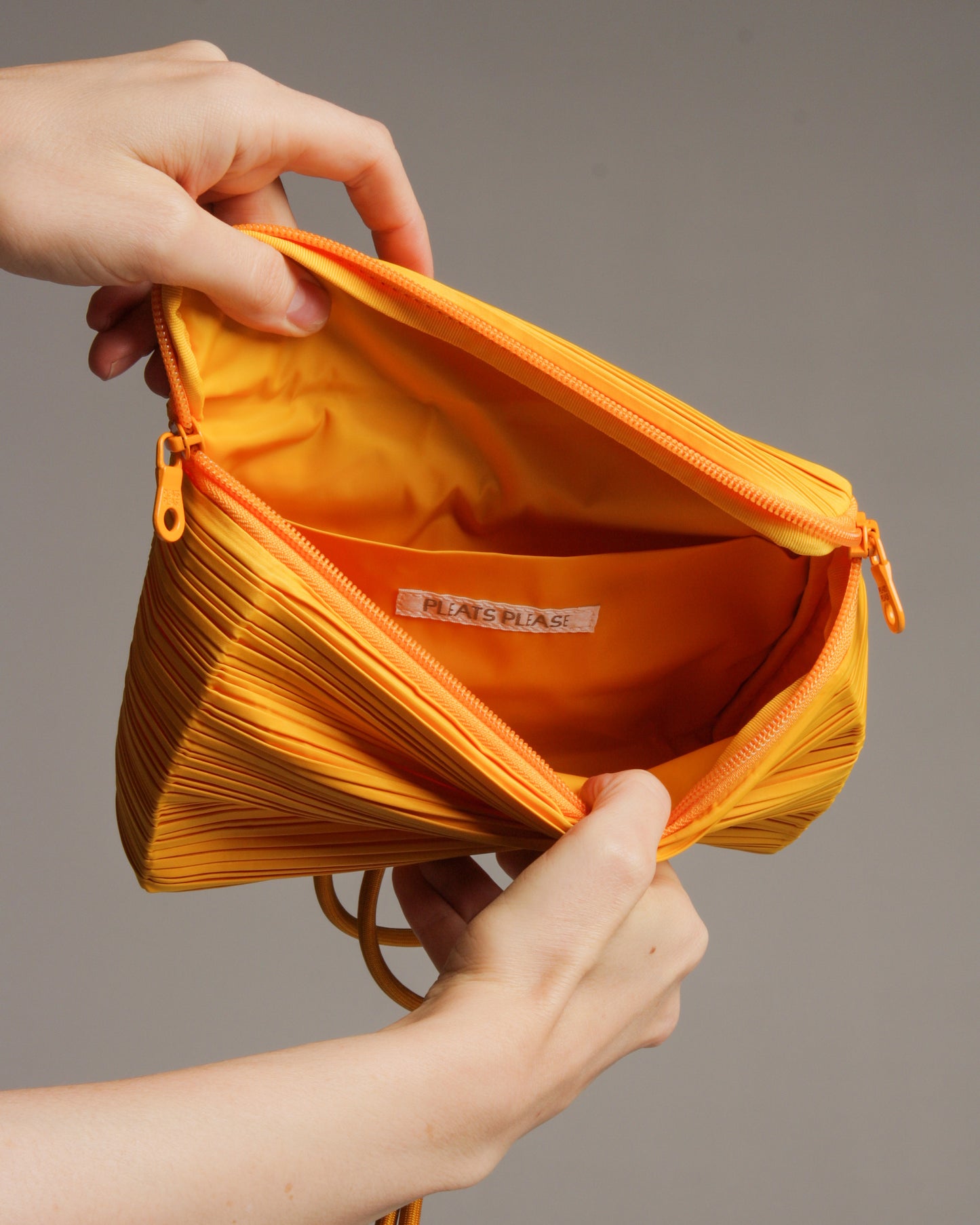 Yellow Box Pleats Bag