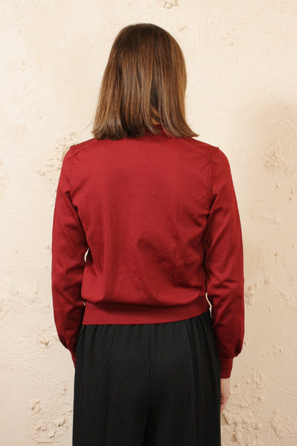 Burgundy Crew Sweater
