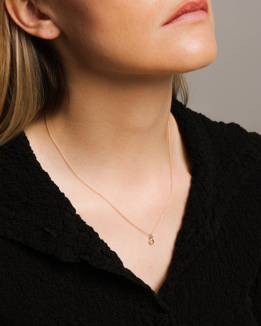 Gem Charm Necklace Yellow Sapphire