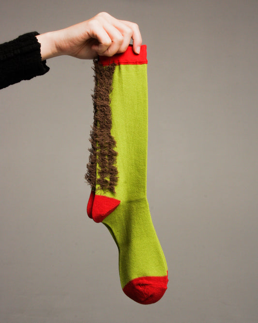Fringe Lime Green Socks