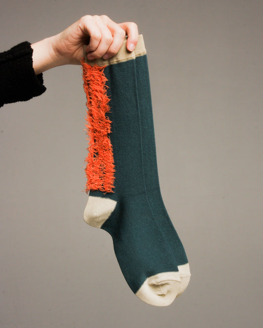 Fringe Teal Socks