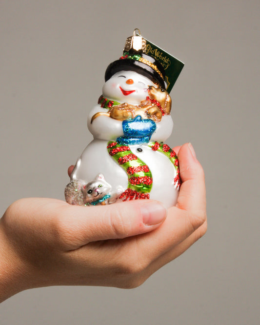 Snowman Playful Pets Ornament