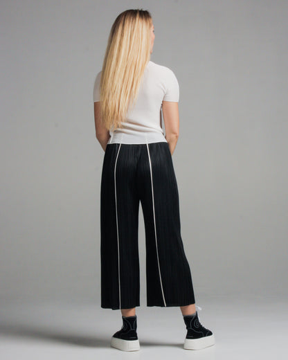 Sway Black Wide Pleated Trouser