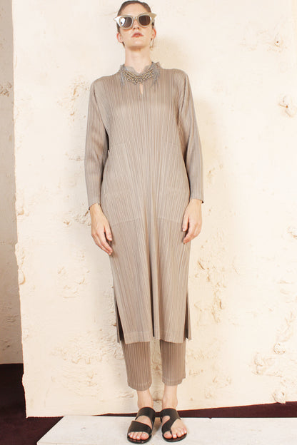 Keyhole Dress Taupe