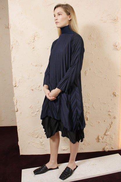 Navy Pleated Tunic