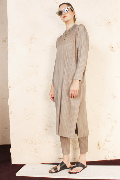 Keyhole Dress Taupe