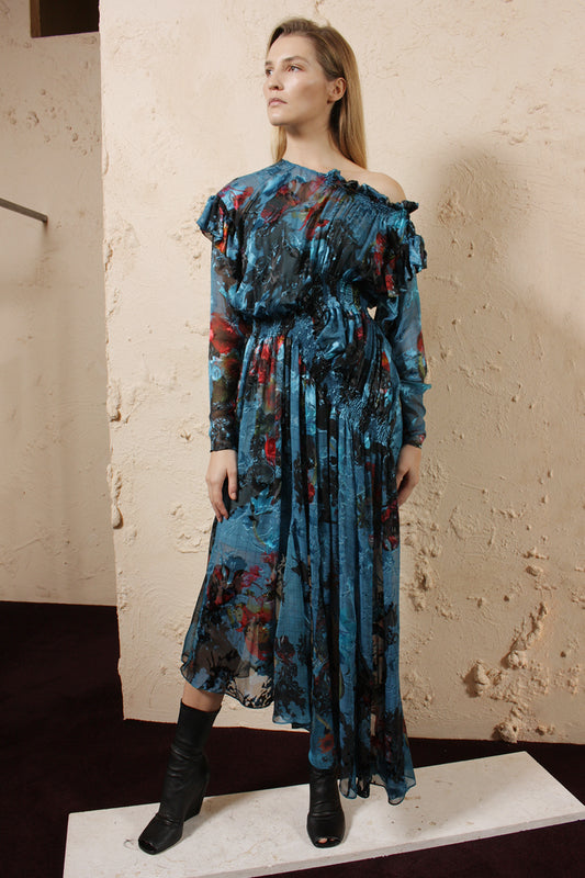 Stephanie Painted Flower Dress