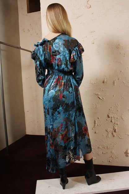 Stephanie Painted Flower Dress