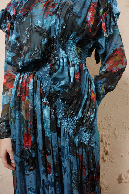 Stephanie Painted Flower Dress