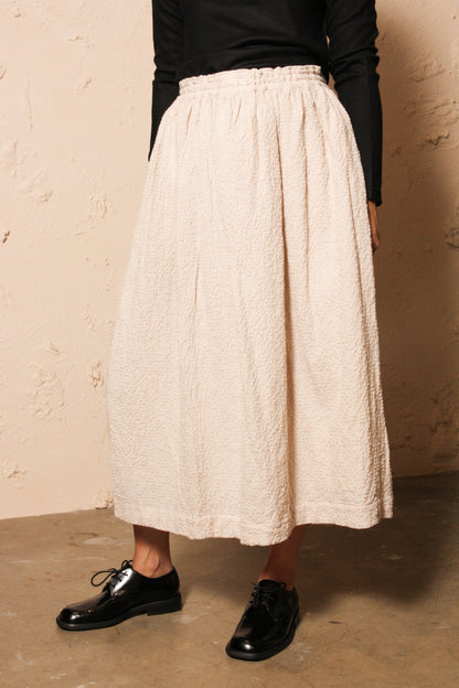 Cotton Wool Skirt Natural
