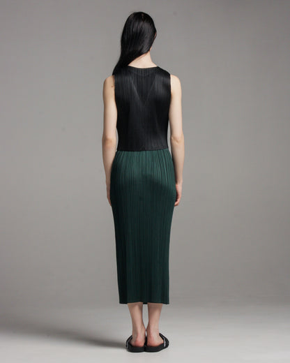 Green Basic Straight Skirt