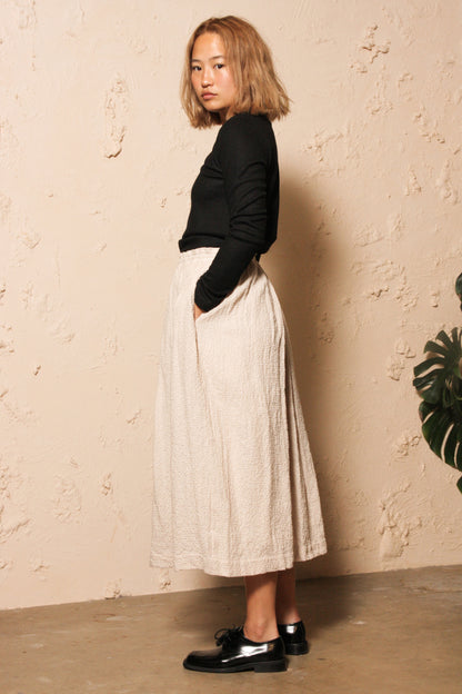 Cotton Wool Skirt Natural