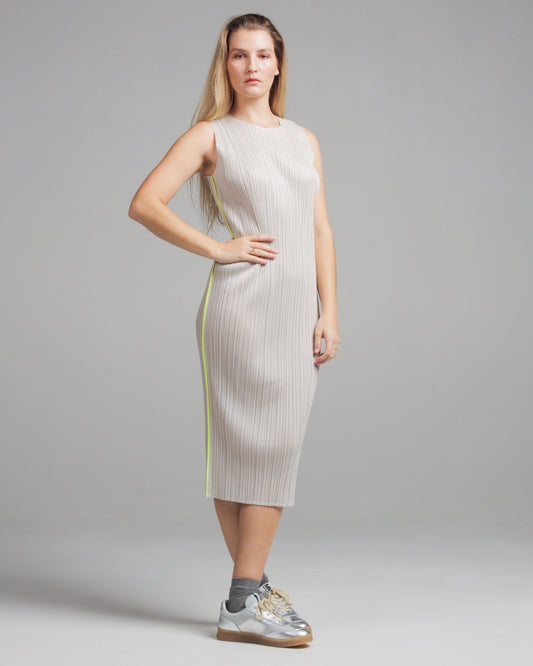 Sway Silver Pleated Tank Dress