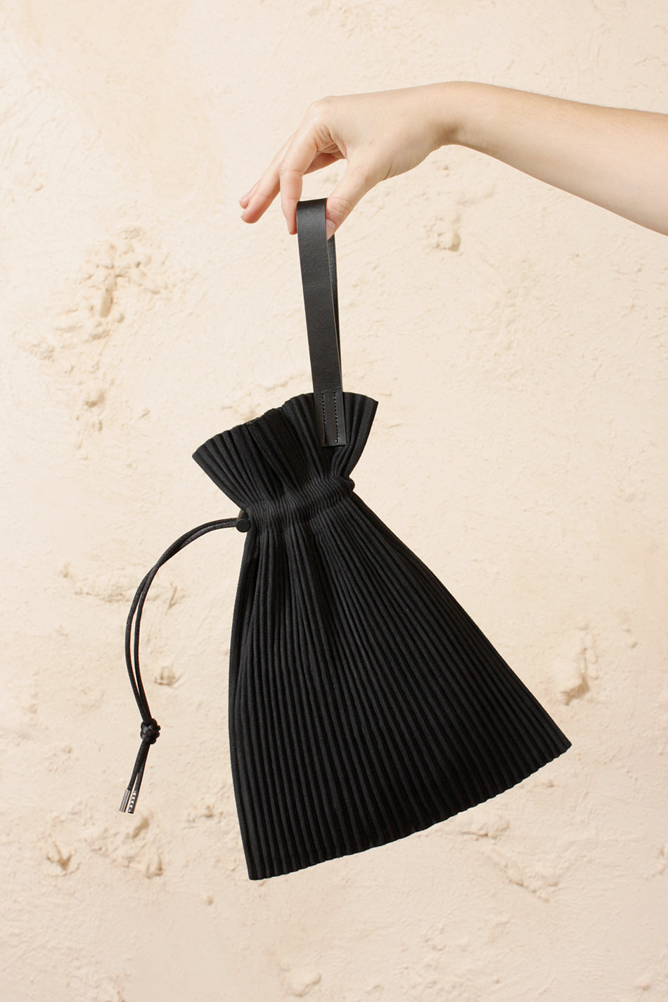 Pleated Drawstring Pouch